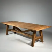 Grande table de monastère en bois style campagnard 298 cm