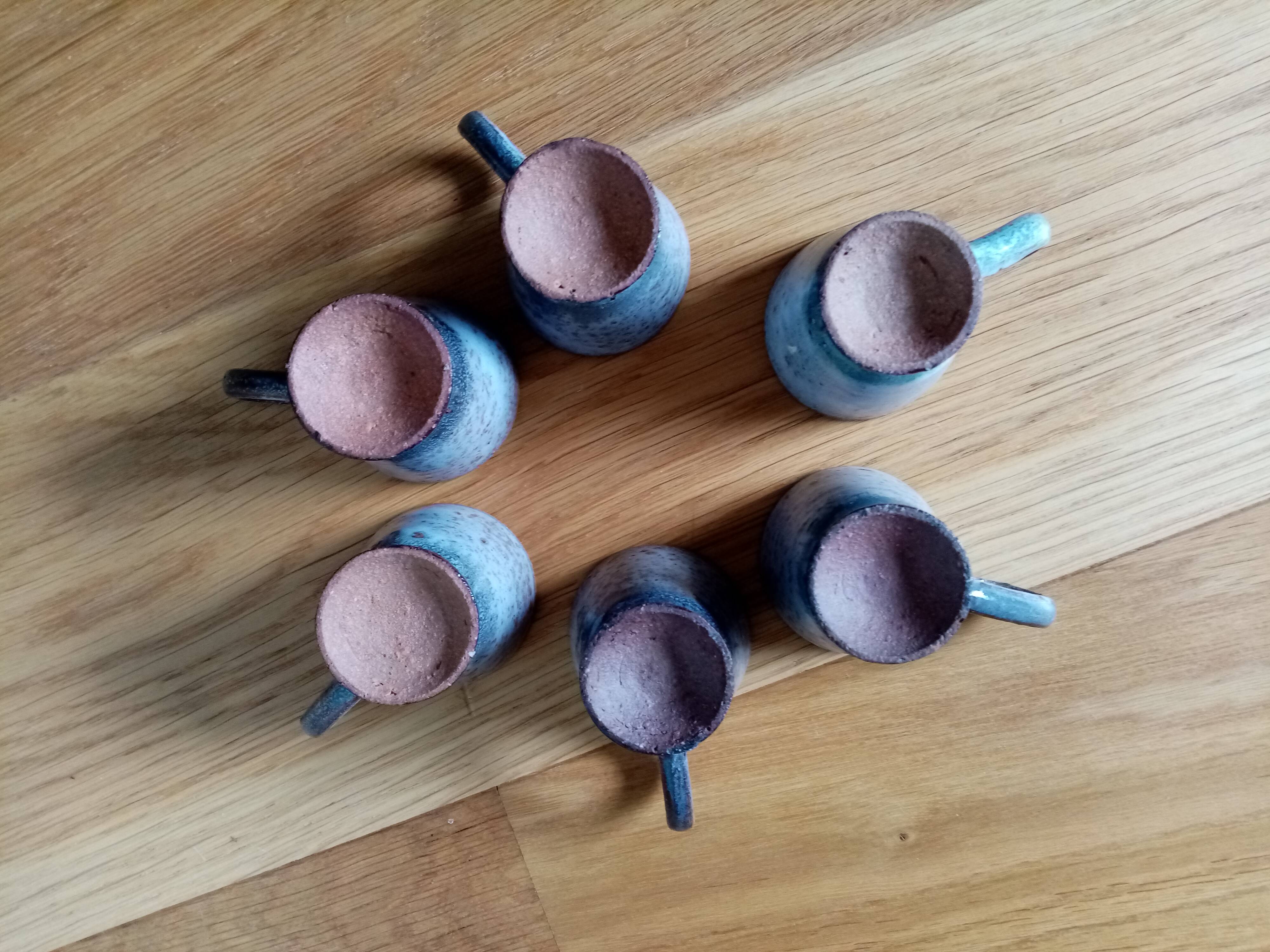 Stoneware cups or shot glasses