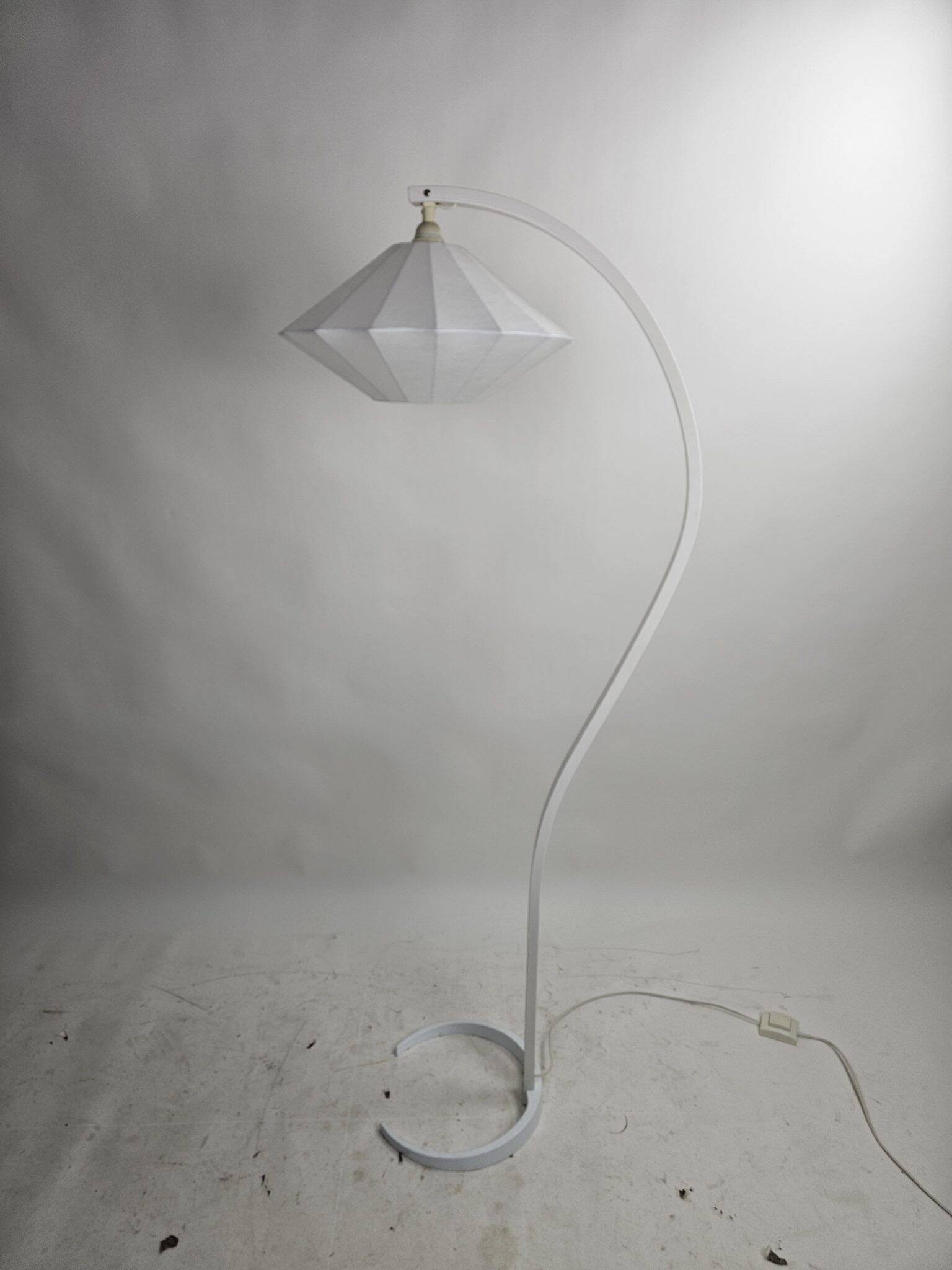 Caprani floor lamp with graphic cocoon shade, Denmark, 1970s