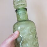 Duo of vintage bottles in Italian glass