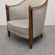 Pair of Art Deco gondola armchairs, France circa 1920