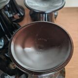 Selling 6 black glass ice cream cups, vintage 80s, luminarc