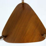 Round czech glass top coffee table from Jitona 1960s