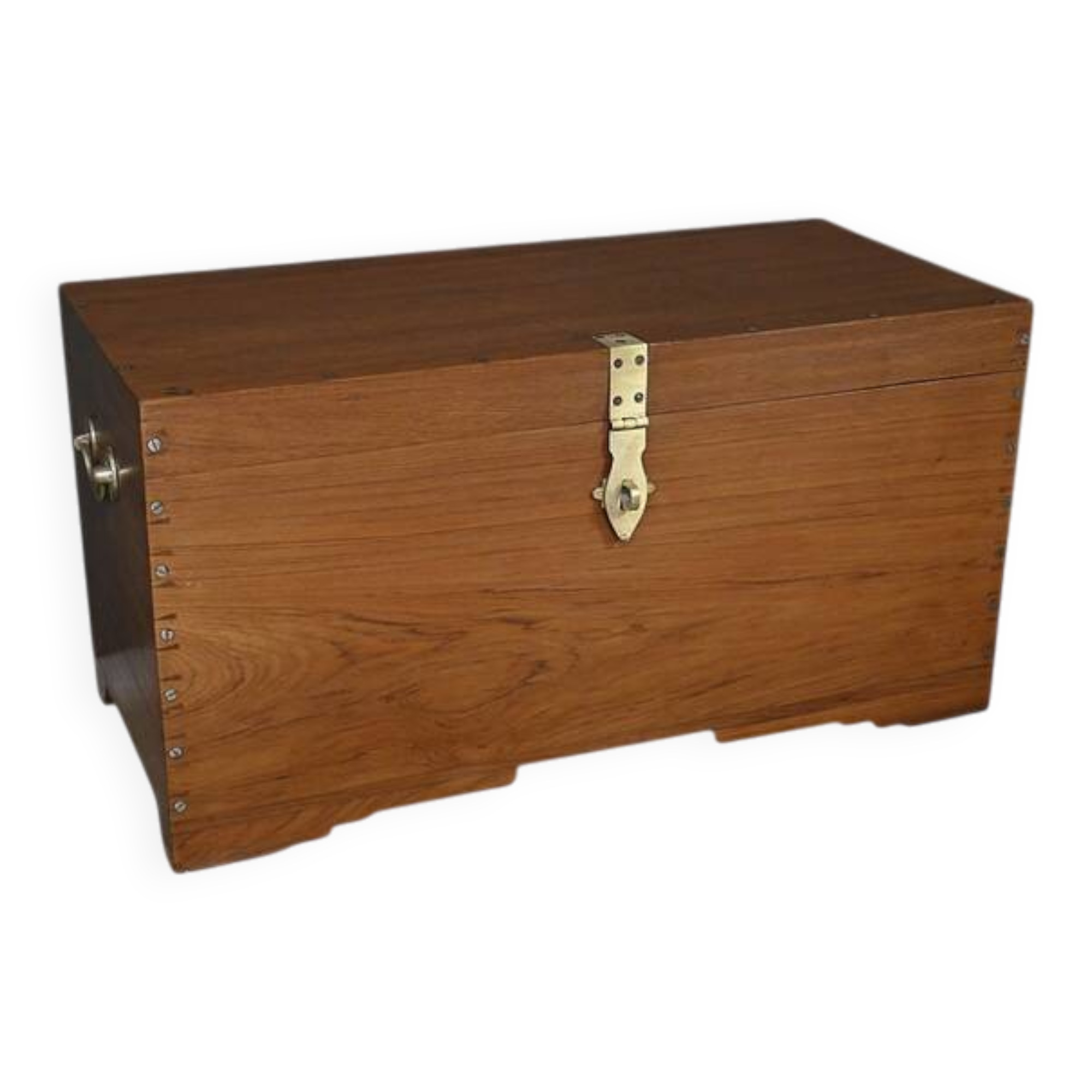 Large Teak Marine Chest – Late 19th Century