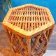 Bamboo and rattan side table 1960s