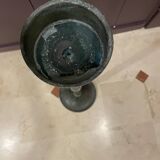 Pair of large pewter candlesticks