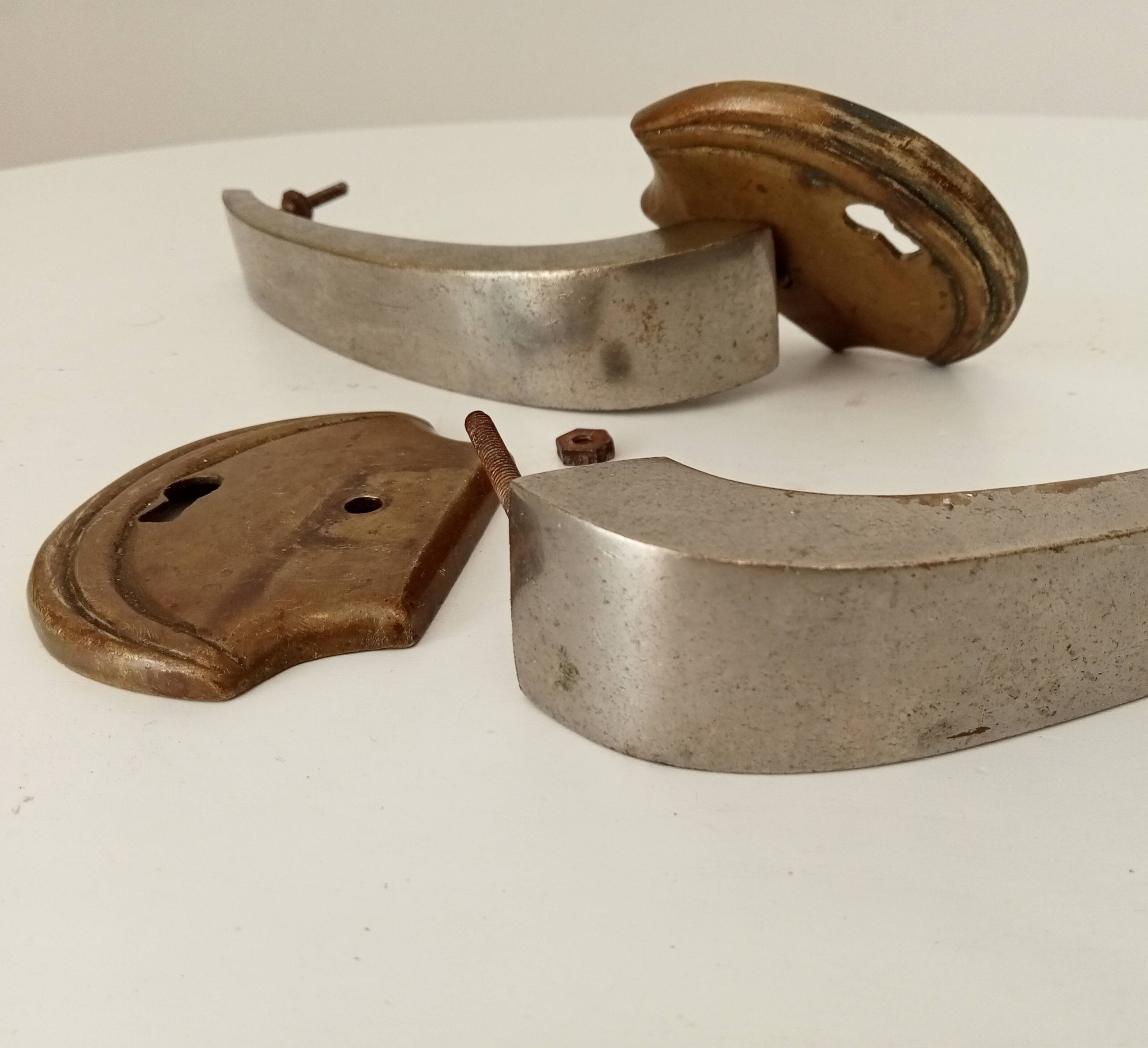 Pair of antique art deco furniture handles from the 30s/40s