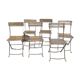Set of folding garden chairs