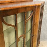 Walnut chippendale showcase - 1930s