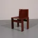 Tobia & Afra Scarpa 'Monk' chairs – walnut & cognac saddle leather