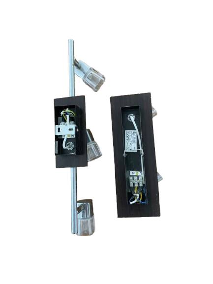 Spotlight island fixture set – wall light with 2 spots + bar with 3 spots