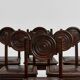 Ensemble de six chaises de salle à manger, acajou, France, années 1930 - Etienne Kohlmann