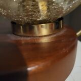 Globe lamp on teak base, 1950, 60, vintage