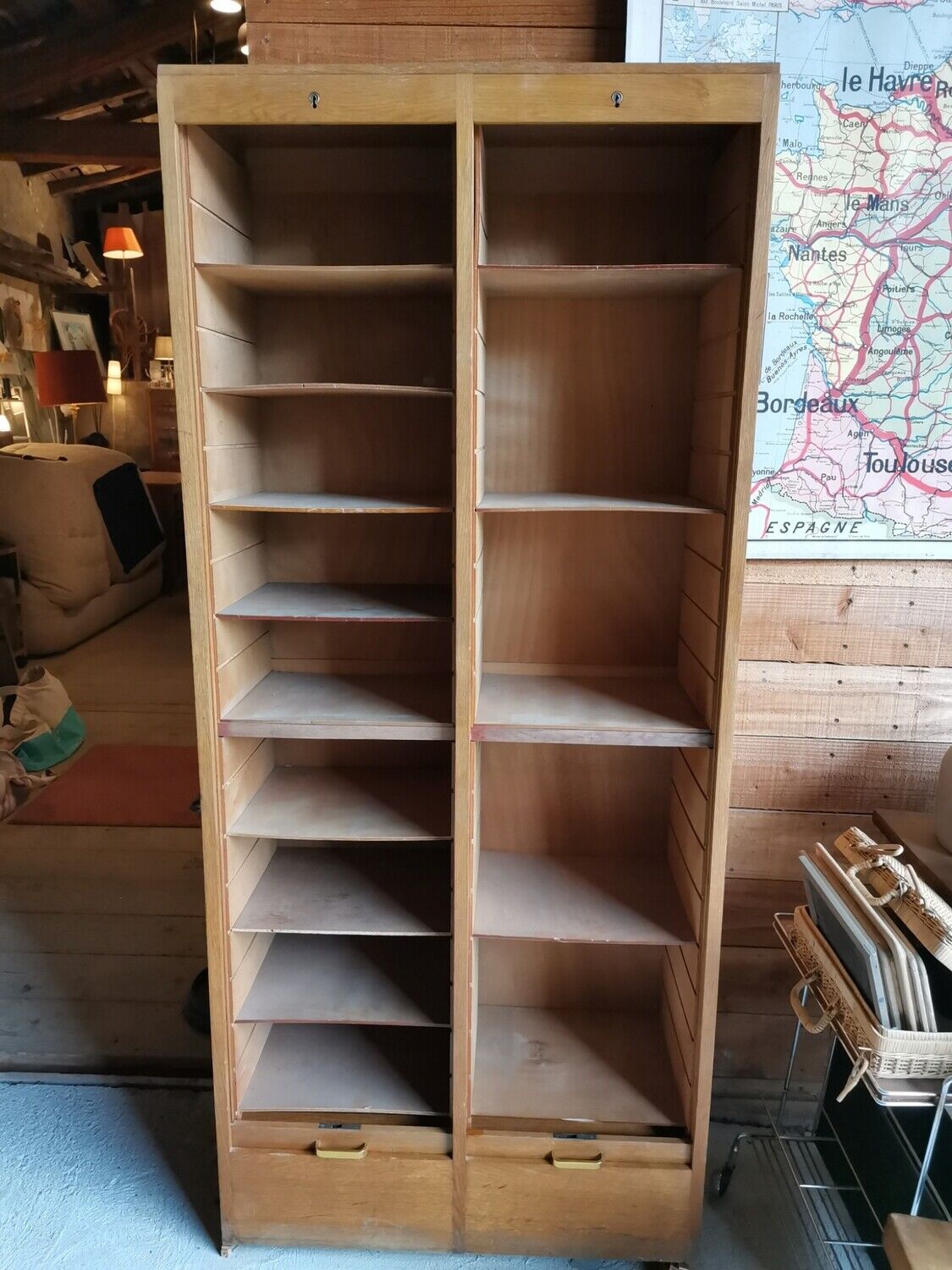 Double curtain furniture