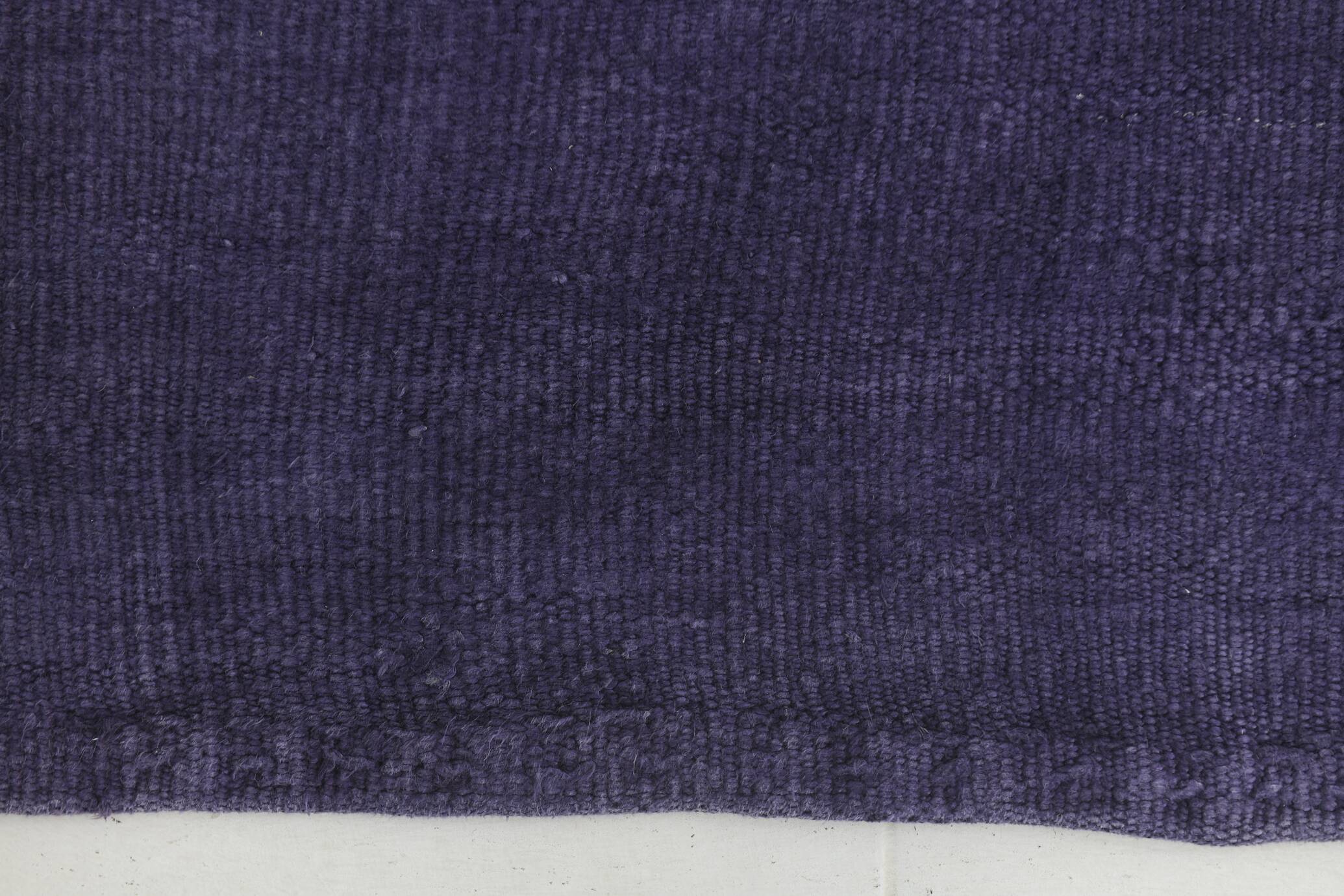 Purple Black Turkish Vintage Runner Rug, 74x346Cm