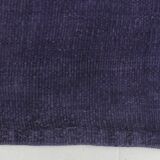 Purple Black Turkish Vintage Runner Rug, 74x346Cm