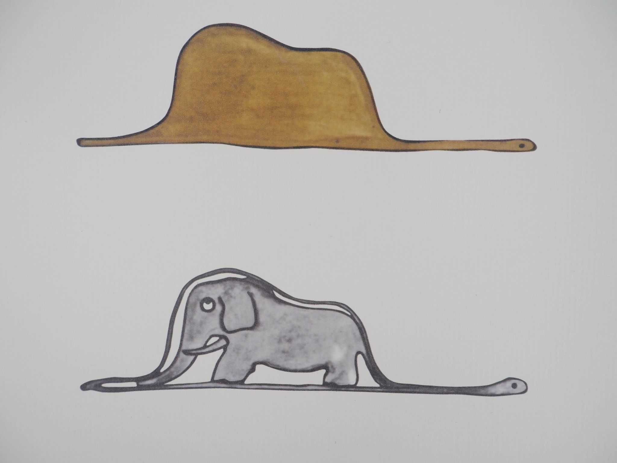 Lithograph by Antoine de Saint-Exupéry: the elephants of the prince, 2022