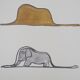 Lithograph by Antoine de Saint-Exupéry: the elephants of the prince, 2022
