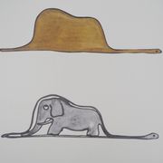 Lithograph by Antoine de Saint-Exupéry: the elephants of the prince, 2022