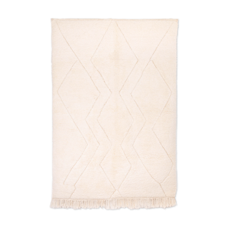 Berbere carpet beni ouarain ecru 242 x 175 cm