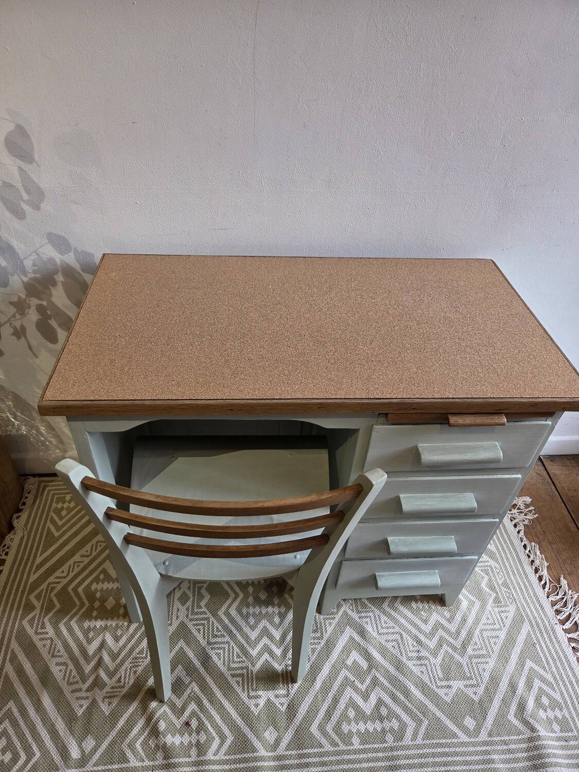Vintage children's desk with chair