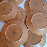 Set of 10 dessert plates Gres Chantilly Longchamp France