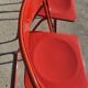 Set 5 vintage TED folding chairs IKEA red 1980s Nield Gammelgaard