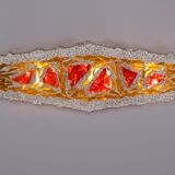 Brutalist wall lamp in concrete and glass