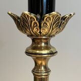 Lampadaire de parquet ananas en laiton