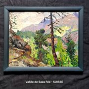 Pair of post-impressionist paintings signed BERJONNEAU, oil on cardboard.