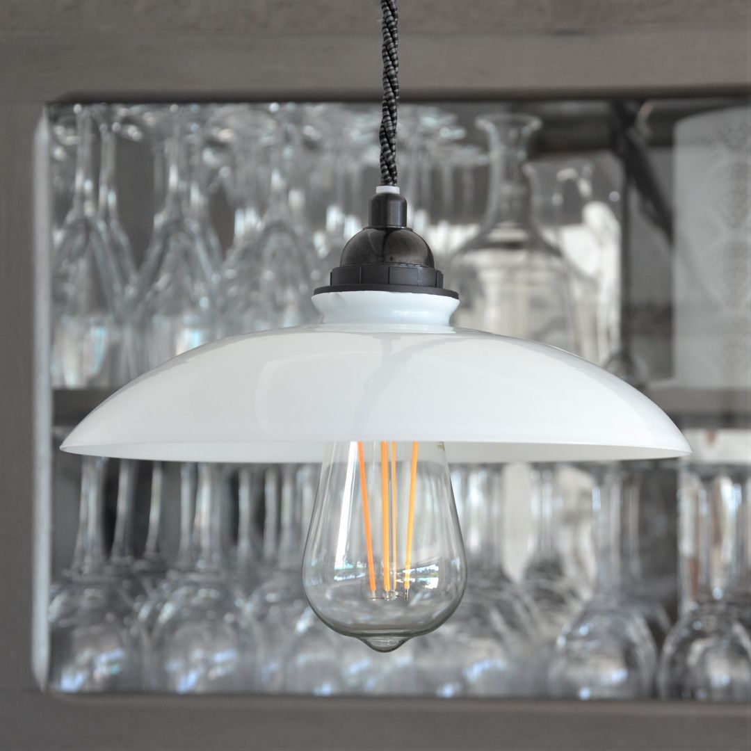 Black and white opaline hanging