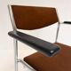 Set of 6 stackable chairs in rust colour by Gijs van der Sluis, 1970s.