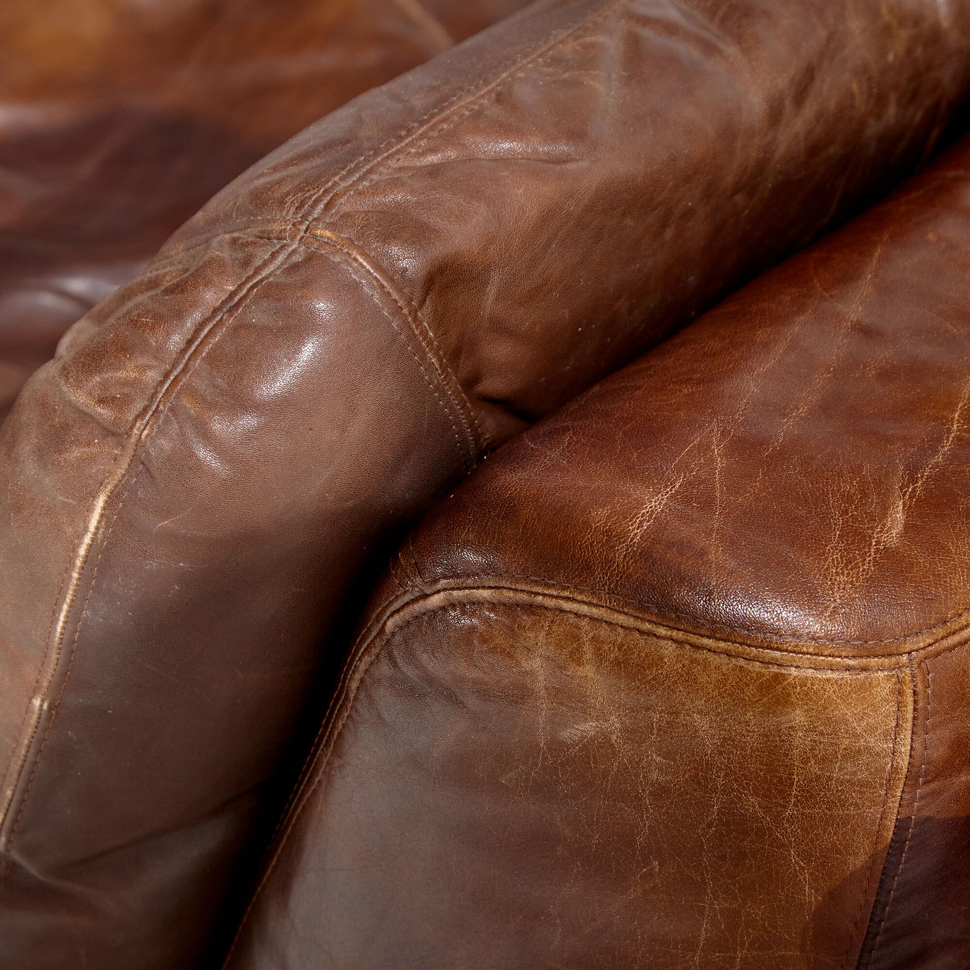 Modular leather sofa by Dreipunkt, set of 3.