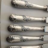 10 Series of 10 silver metal knives François Frionnet