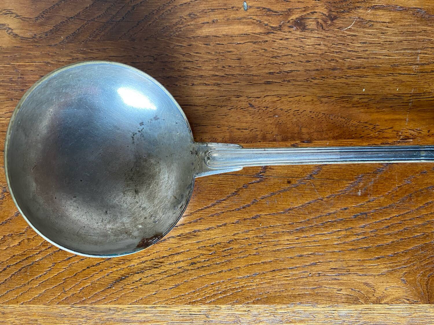 Old christofle goldsmith ladle silver metal #b343