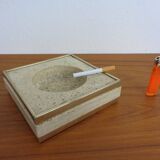 Travertine & Brass Ashtray by Fratelli Mannelli, Italy, 1970s