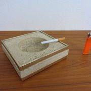 Travertine & Brass Ashtray by Fratelli Mannelli, Italy, 1970s