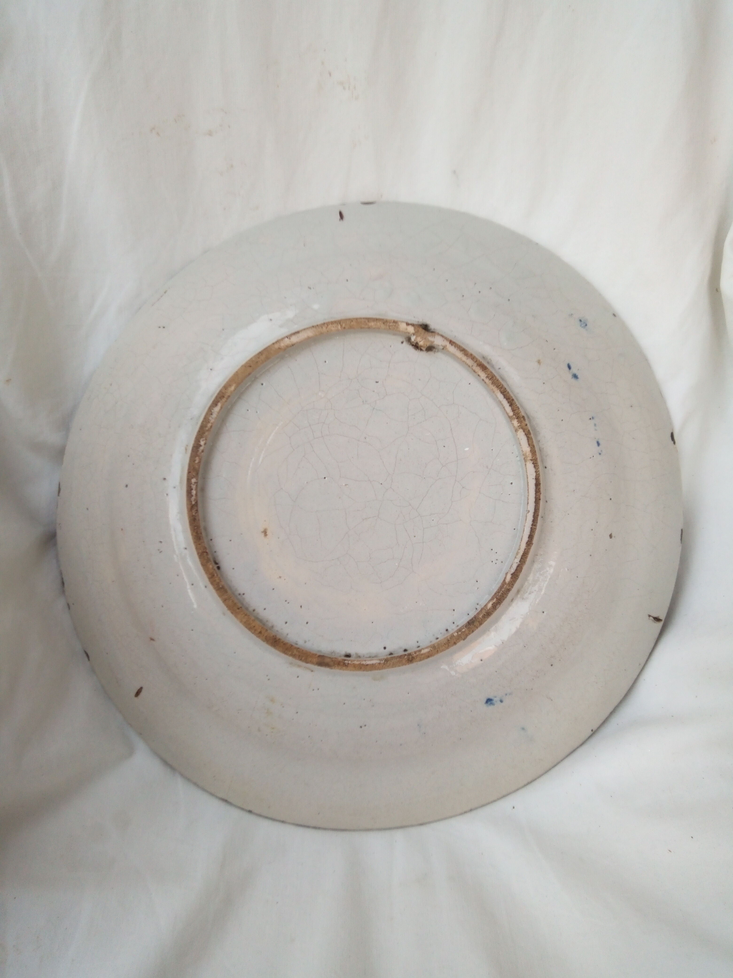 Former earthenware dish from northern France, Late 18th, early 19th century