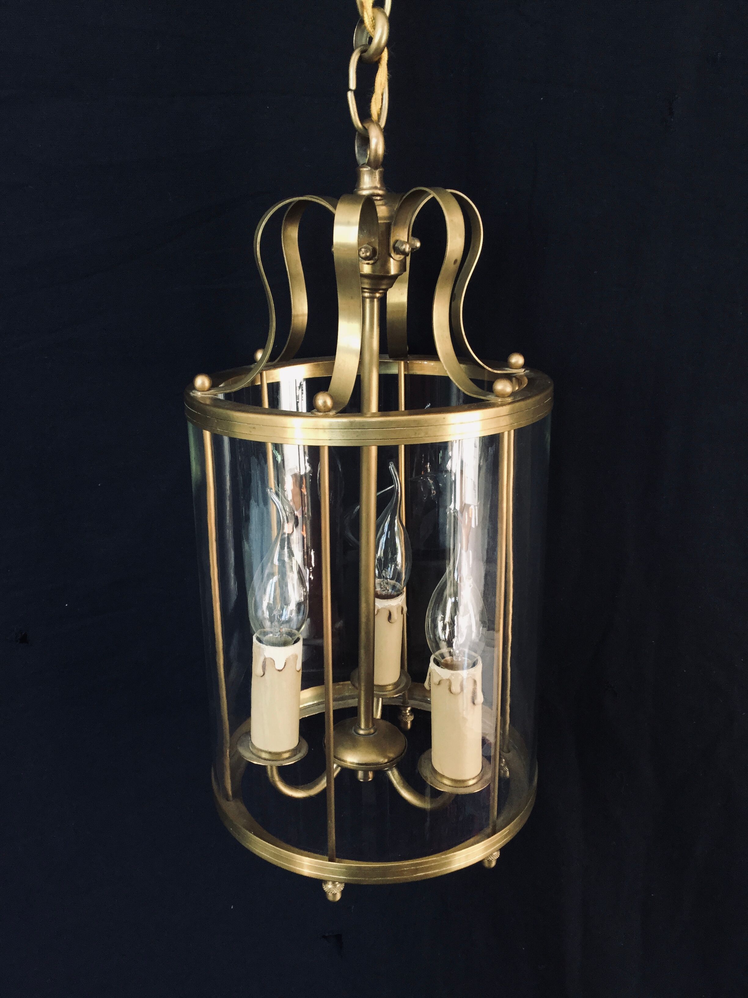 Lantern 3 bronze and brass lights