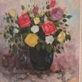 Original European Oil on Canvas – “Vase” – Signed Willack – Vintage