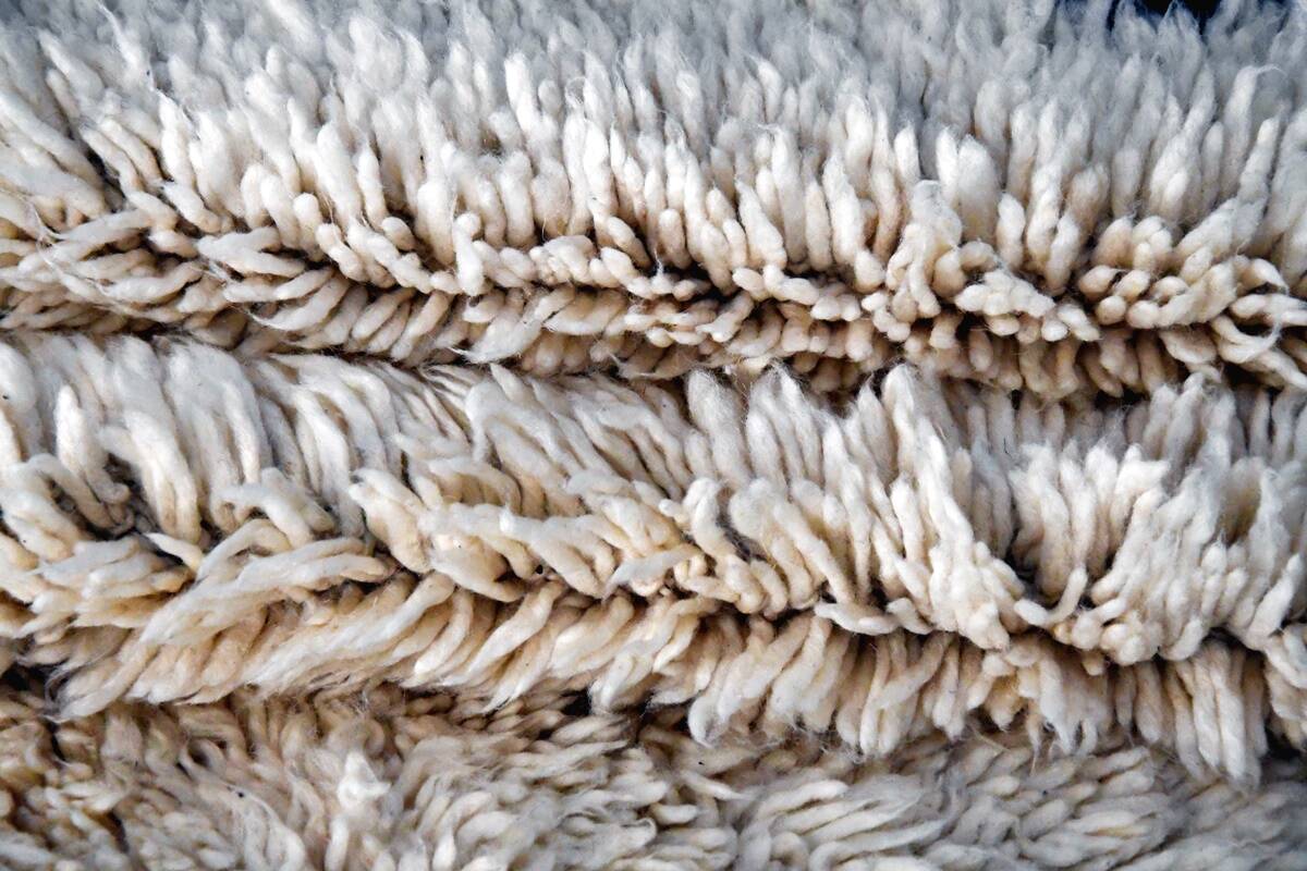 Berber carpet Beni Ouarain white 230 x 140 cm