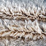 Berber carpet Beni Ouarain white 230 x 140 cm