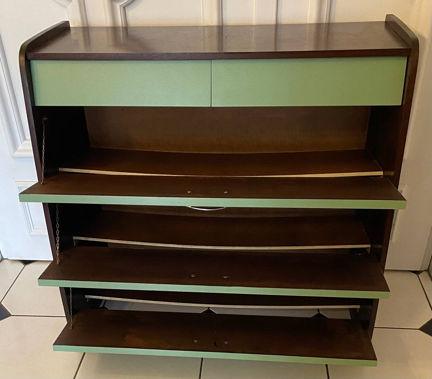 Meuble à chaussure vintage années 50