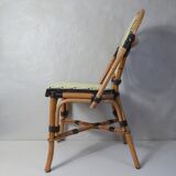 Bistro chair medallion in rattan and scoubidou