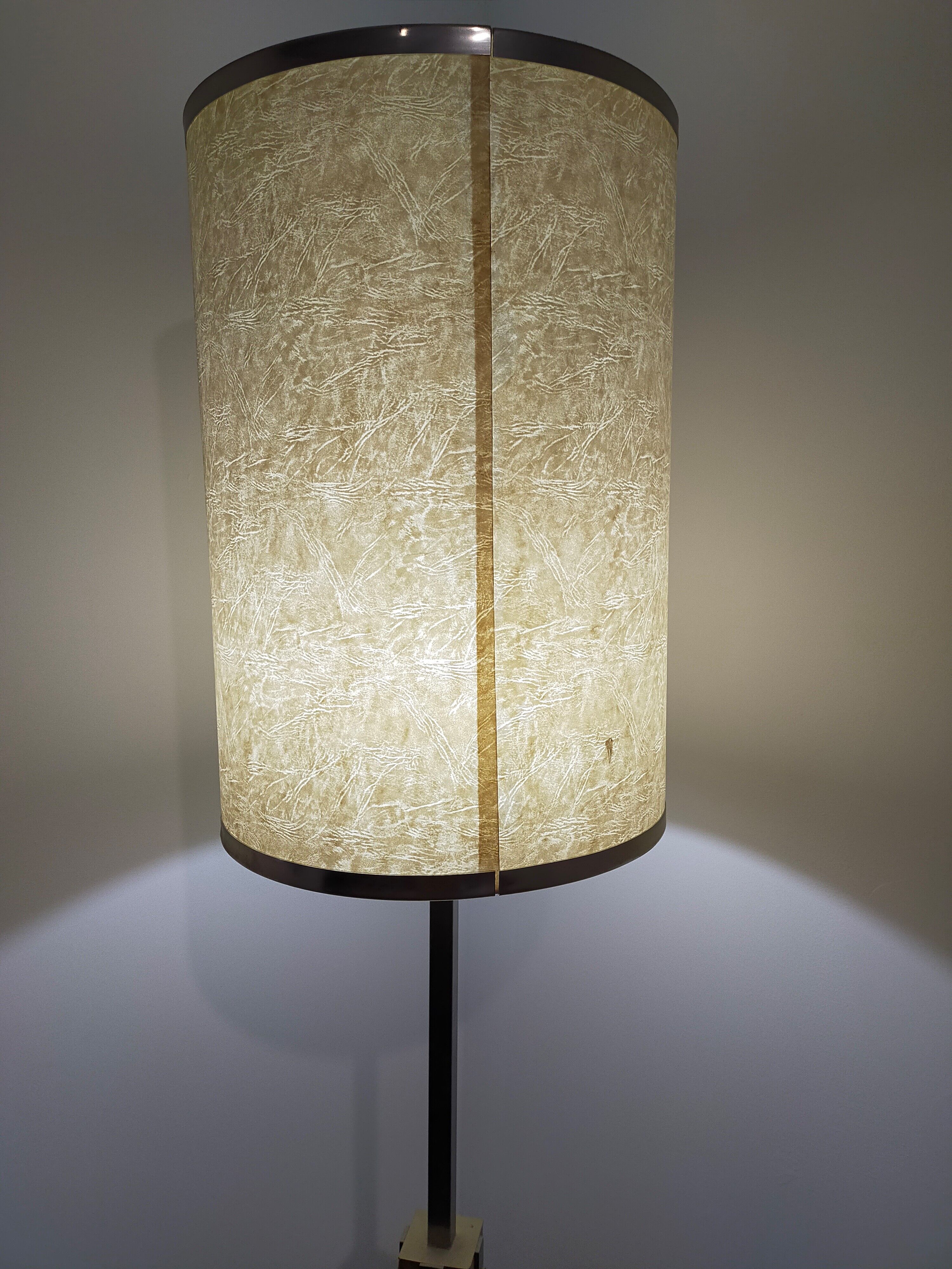 Floor lamp in chrome and brass metal 1970