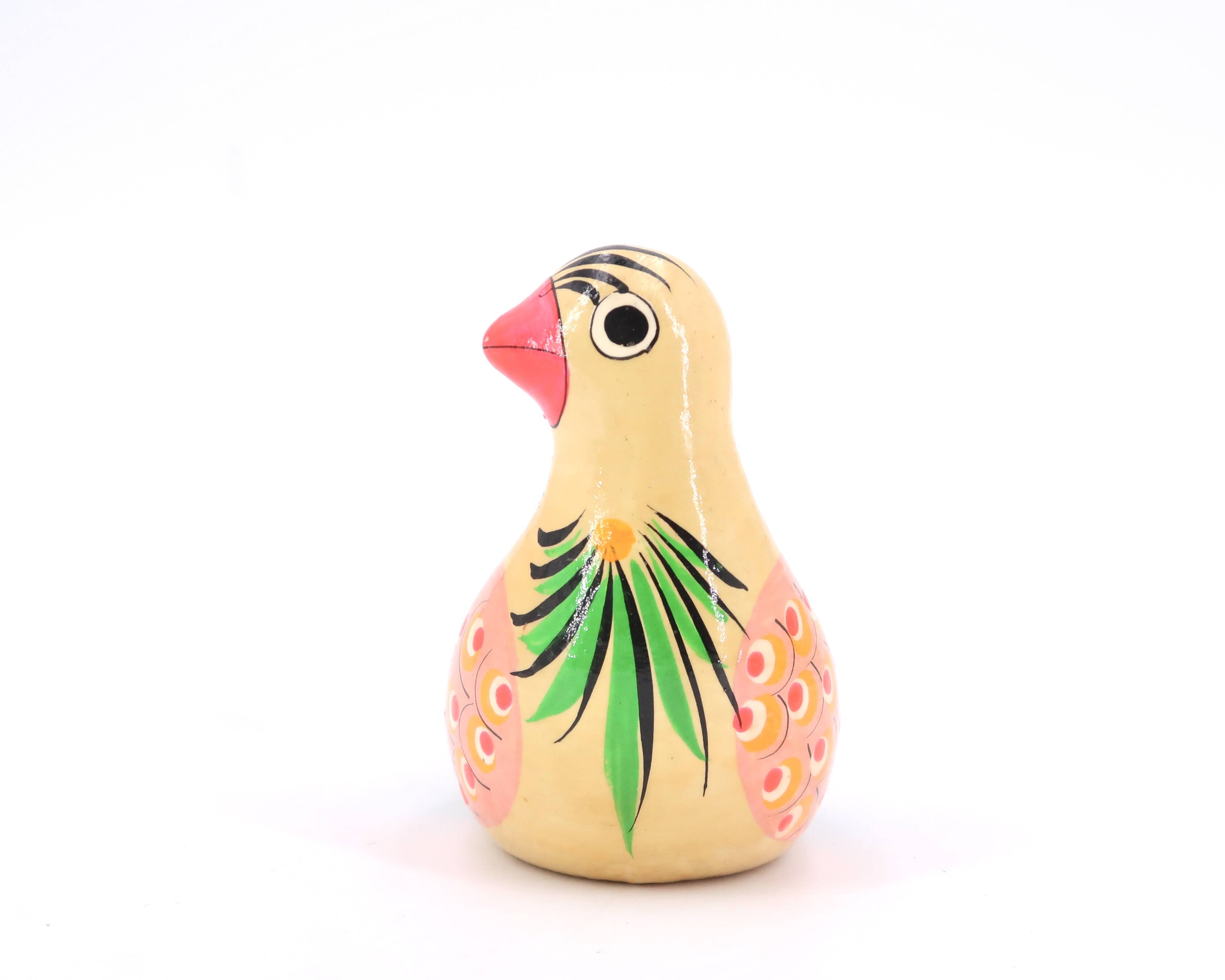 Mexican bird in Tonola painted ceramic