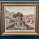 Original Swedish Oil on Canvas - 'The Dark Cliff' by Ellis Wallin - Signed - Dated 1962 - Vintage and Framed