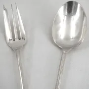 Christofle America service cover, stew 2 pieces, Art Deco, silver-plated metal.