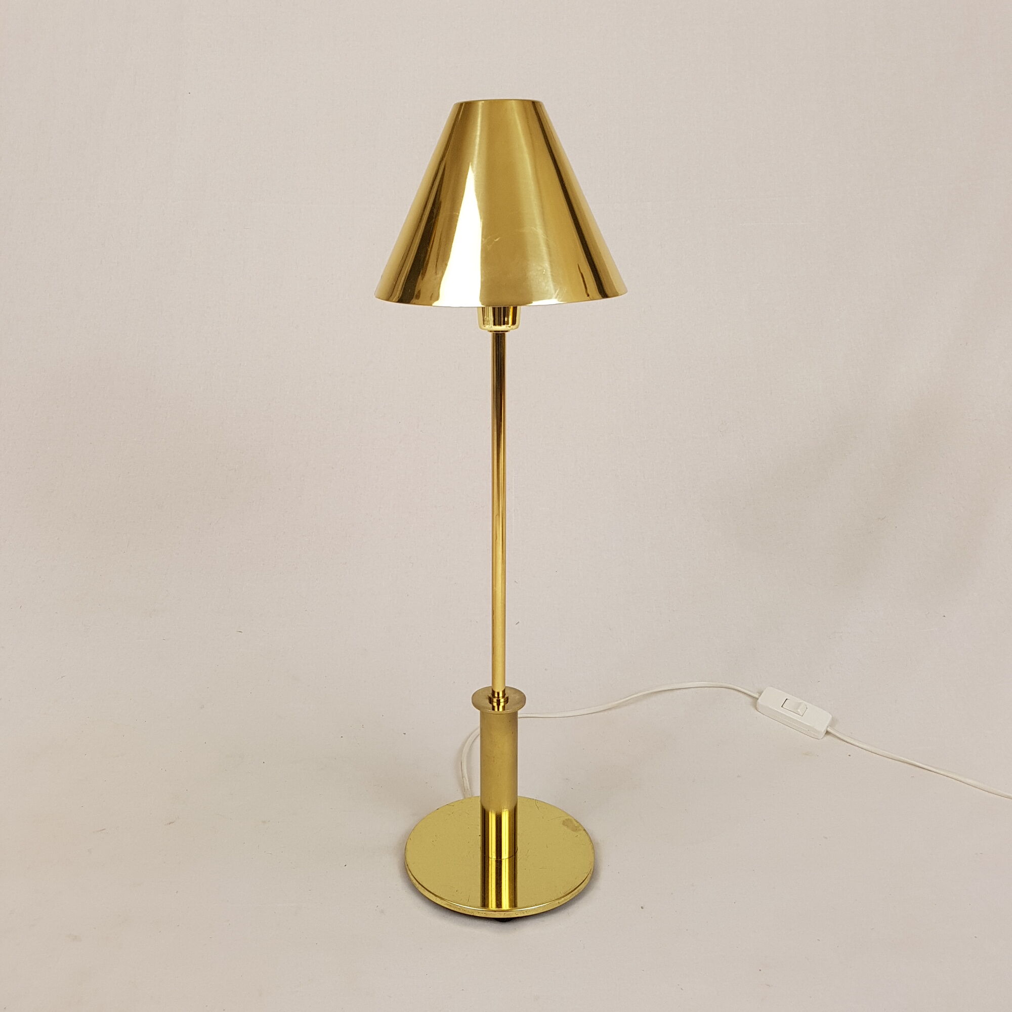 Table lamp in vintage gold plated steel, SCE France