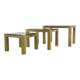 Vintage Hollywood Regency Brass Coffee Tables, 1970s, Set of 3
